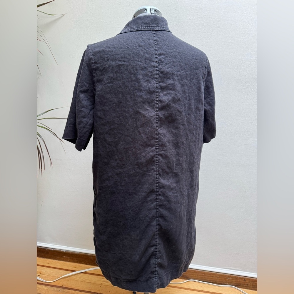 Everlane Charcoal 100% Linen Shirt Dress with Pockets - Picture 2 of 7